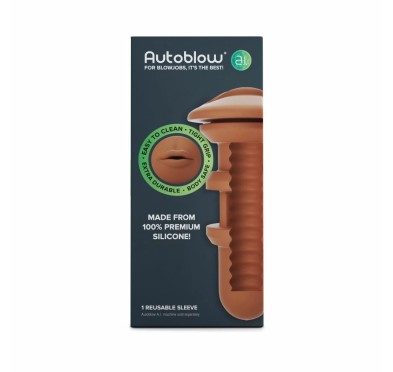 Wkładka do masturbatora - Autoblow A.I. Mouth Sleeve Brown